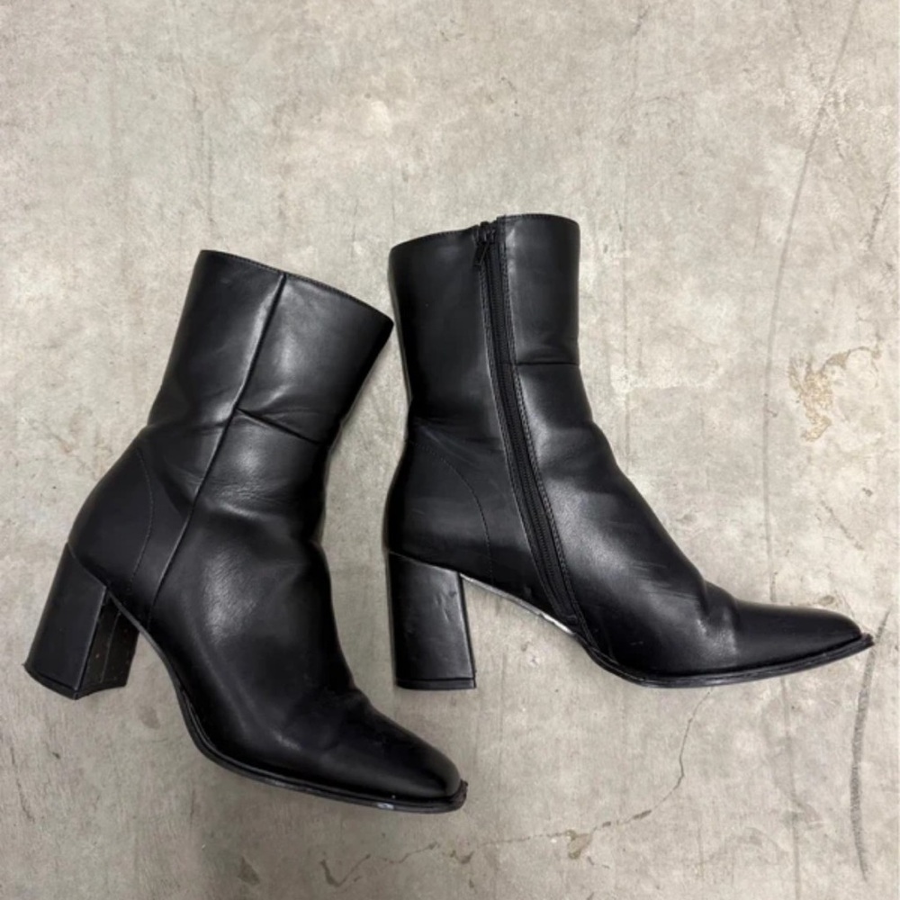 Madden Girl Sleek Black Heeled Boots